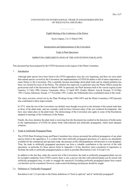 1 Doc. 8.27 CONVENTION on INTERNATIONAL TRADE