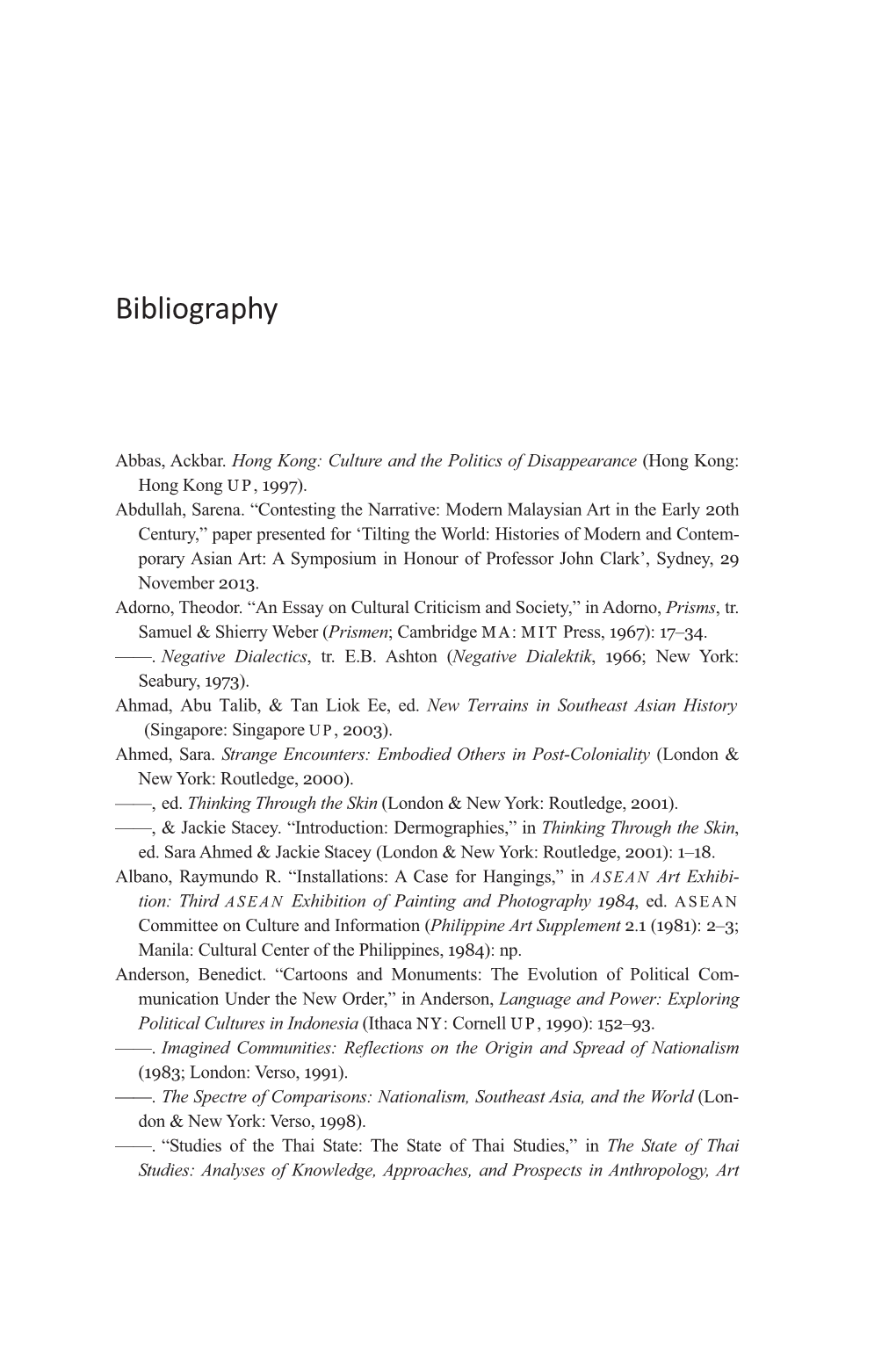 Bibliography