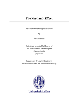 The Kortlandt Effect