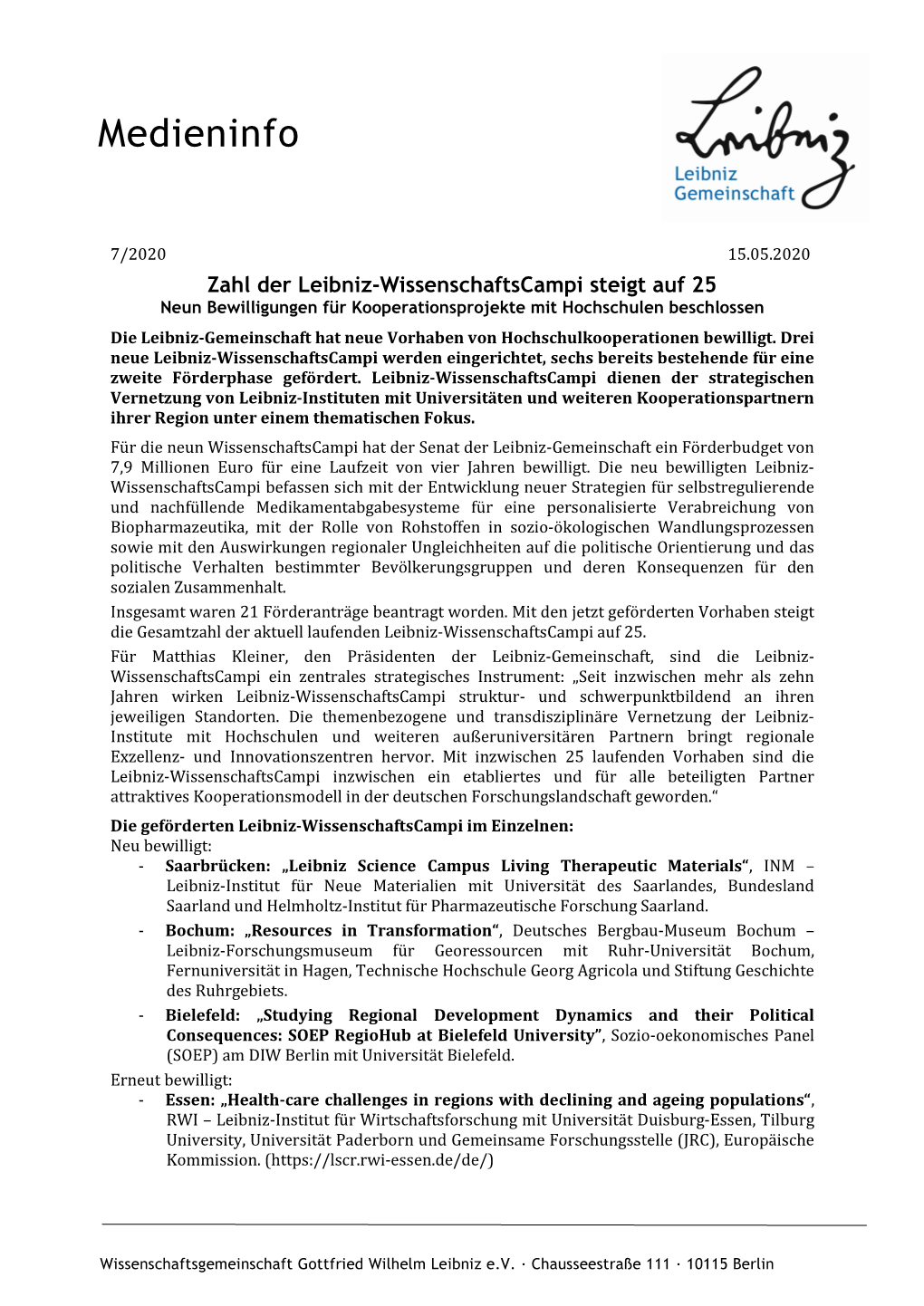 Pressemitteilung (PDF)