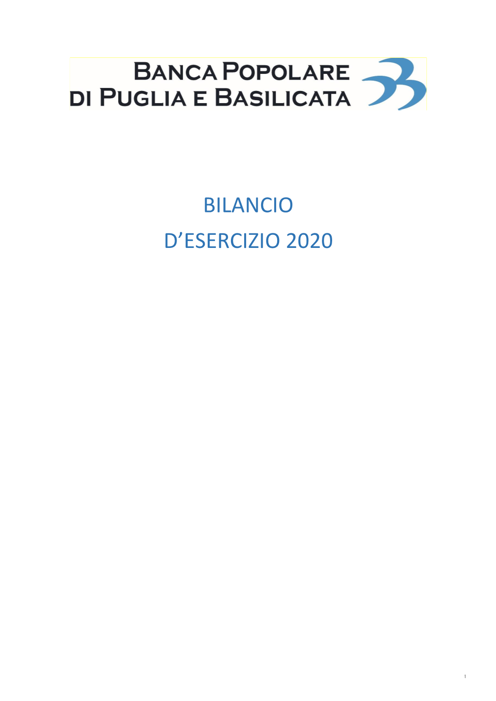 Bilancio D'esercizio 2020