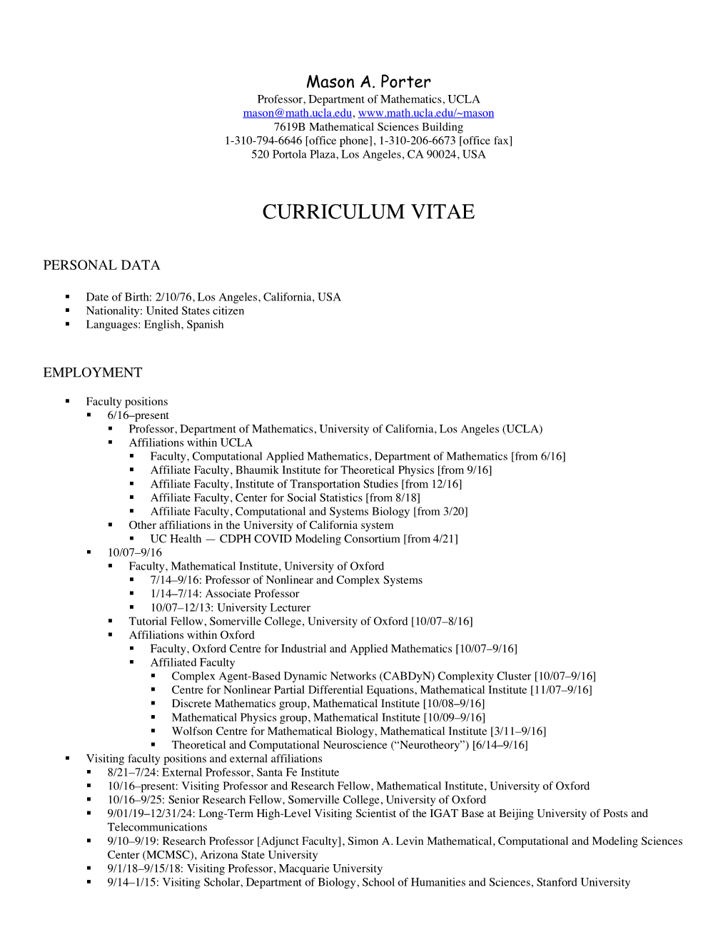 Curriculum Vitae