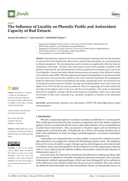 The Influence of Locality on Phenolic Profile and Antioxidant Capacity of Bud Extracts