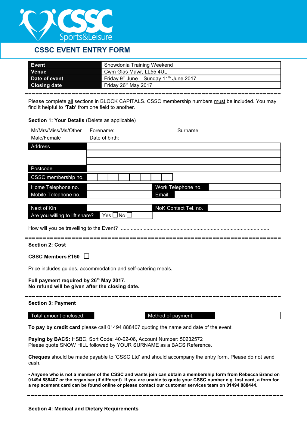 Section 1: Your Details (Delete As Applicable) s1