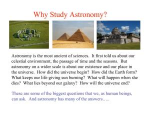 Why Study Astronomy?
