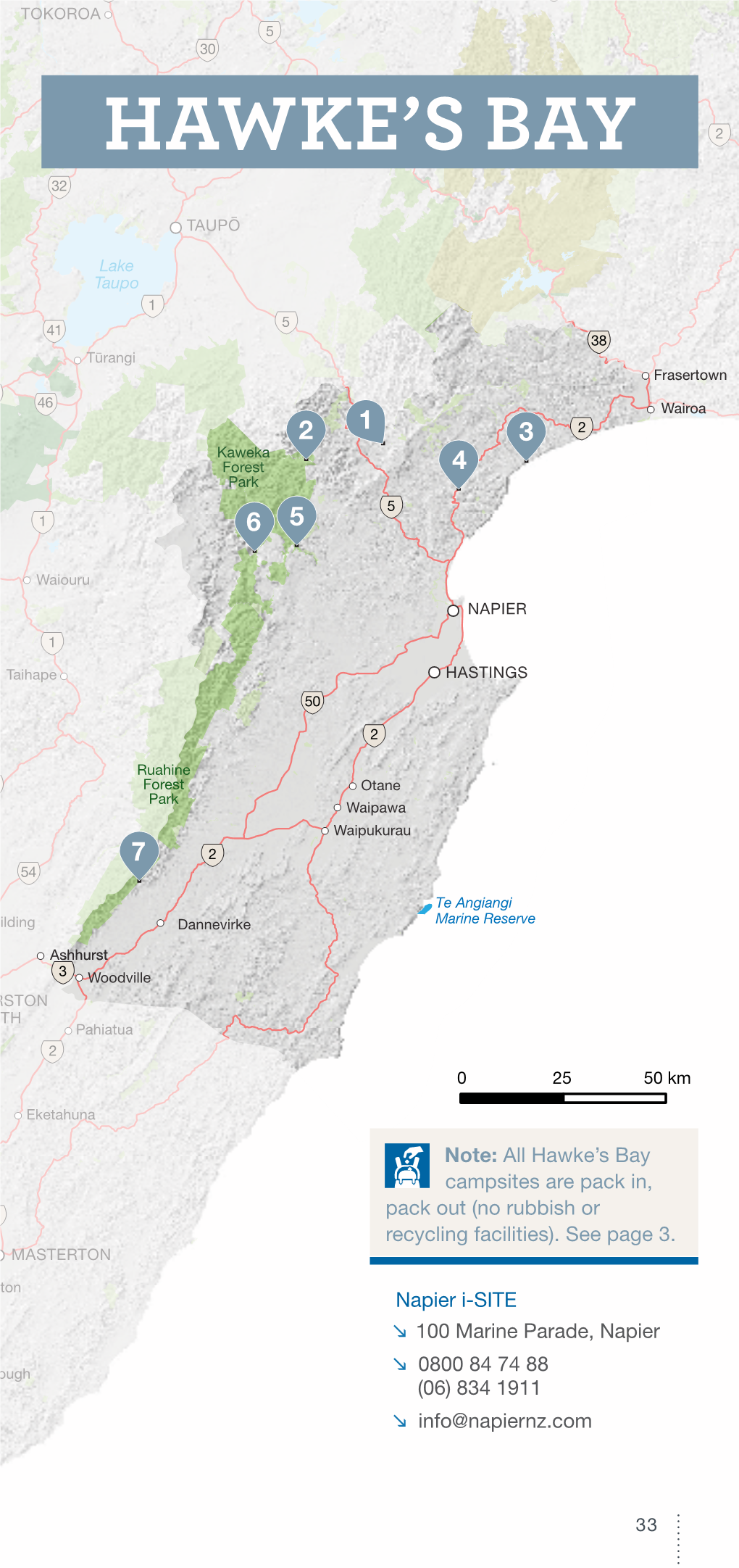 Conservation Campsites North Island 2019-20 Hawkes