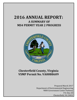 2016 MS4 Annual Report