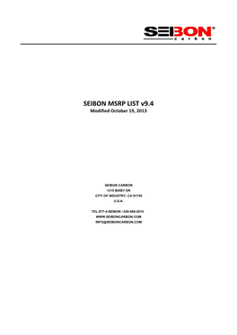 Seibon MSRP 9.4.Xlsx