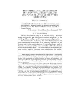 The Critical Challenges from International High-Tech and Computer-Related Crime at the Millennium