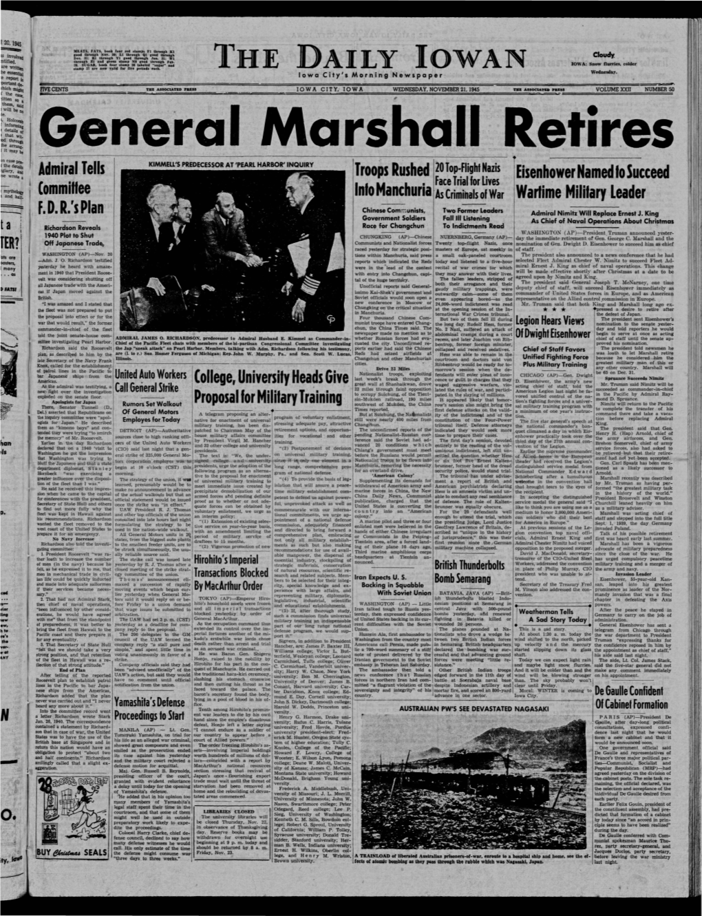 Daily Iowan (Iowa City, Iowa), 1945-11-21