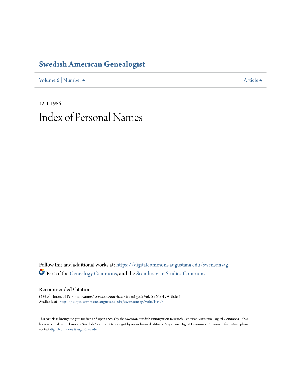 Of Personal Names