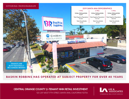 Baskin Robbins Has Operated at Subject Property for Over 40 Years