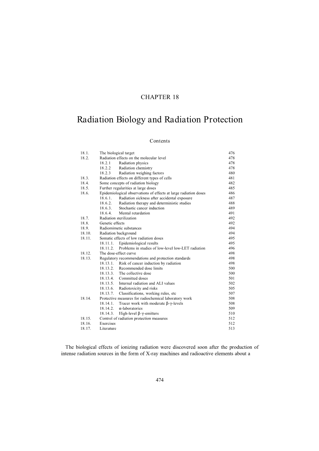 Radiation Biology and Radiation Protection