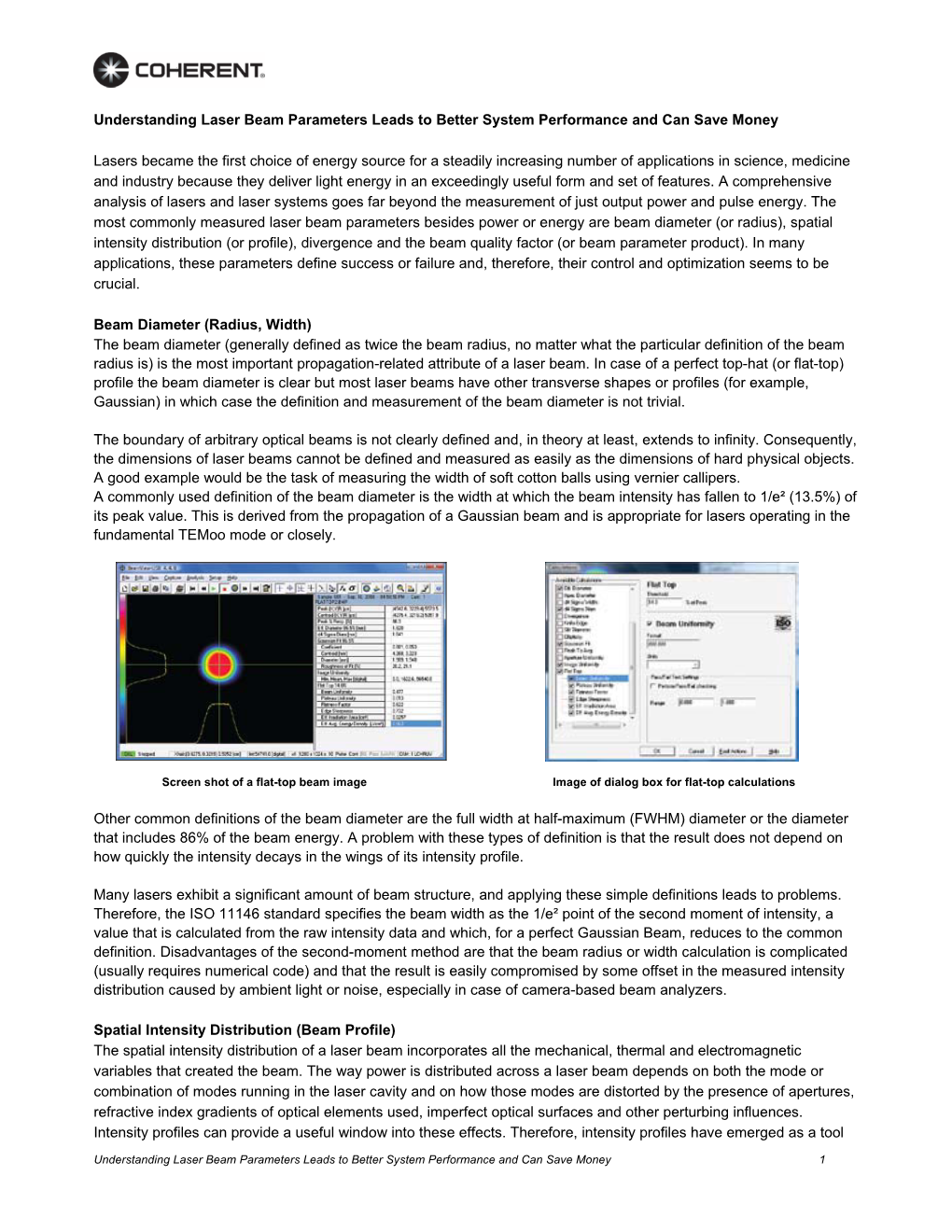 Understanding Laser Beam Parameters Leads to Better System Performance and Can Save Money