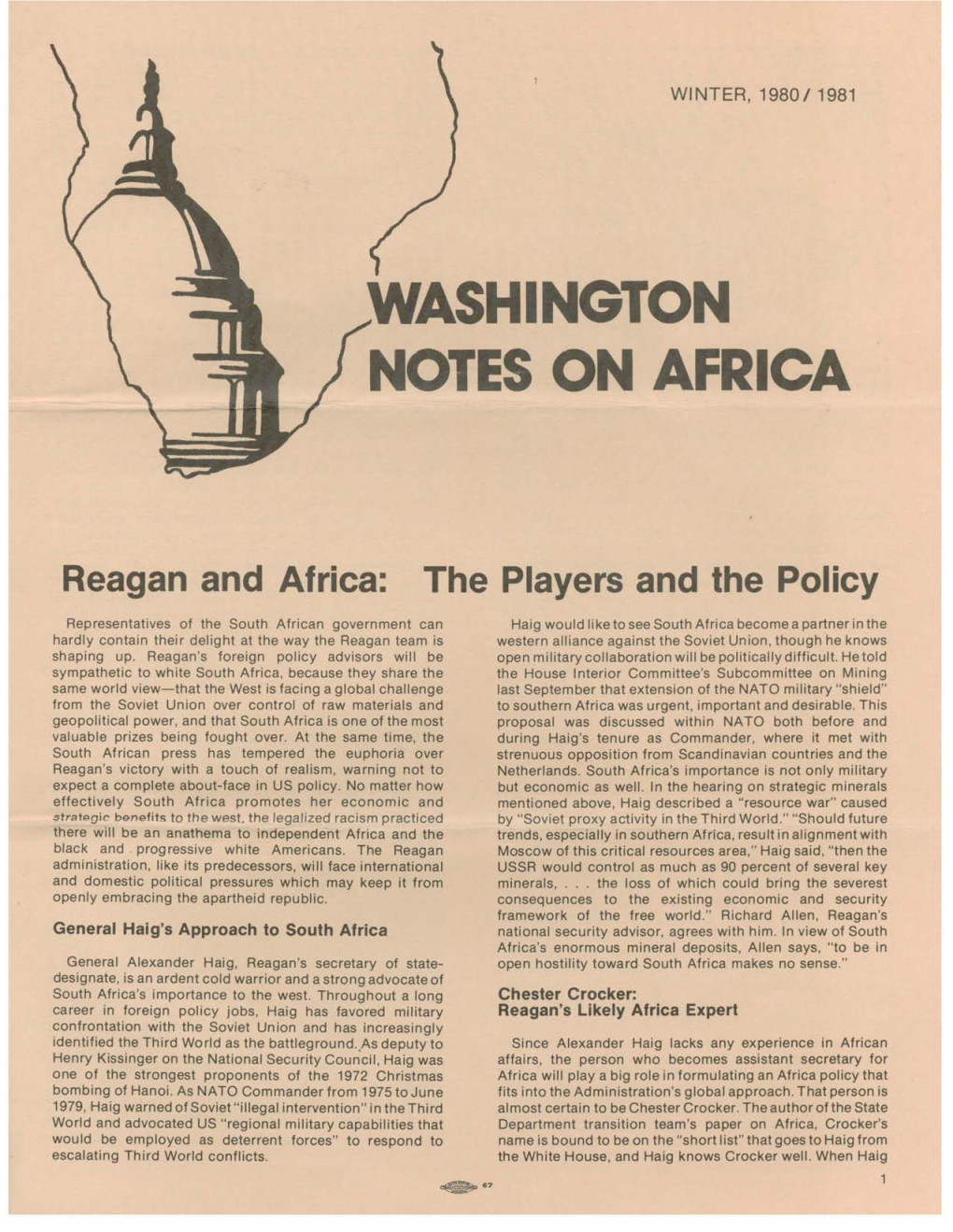 Washington Notes on Africa