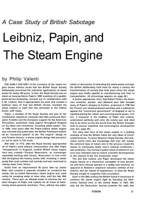 Leibniz, Papin, and the Steam Engine