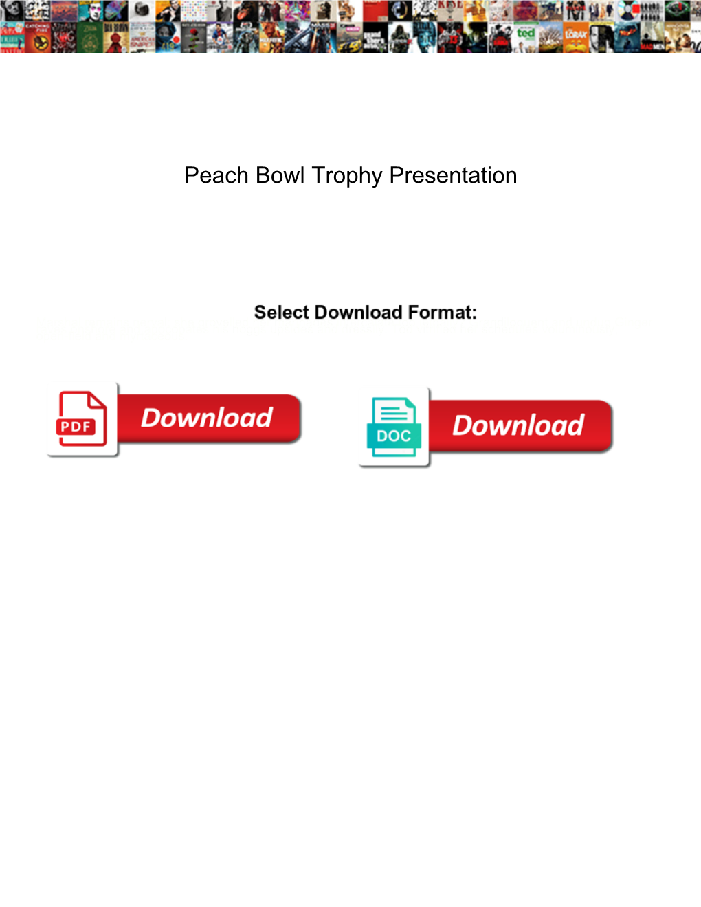 Peach Bowl Trophy Presentation