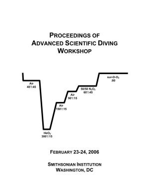 Proceedings of the Advanced Scientific Diving Workshop