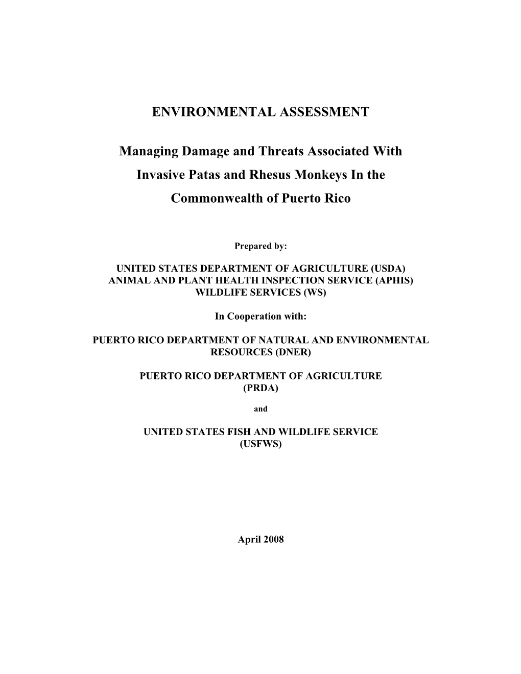 Environmental Assessment