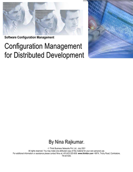 Configuration Management for Distributed Development