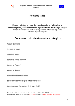 Documento Di Orientamento Strategico