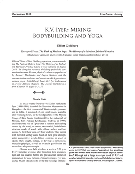 K.V. Iyer: Mixing Bodybuilding and Yoga