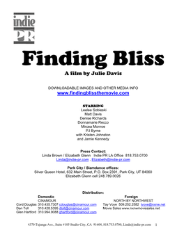 Finding Bliss a Film by Julie Davis