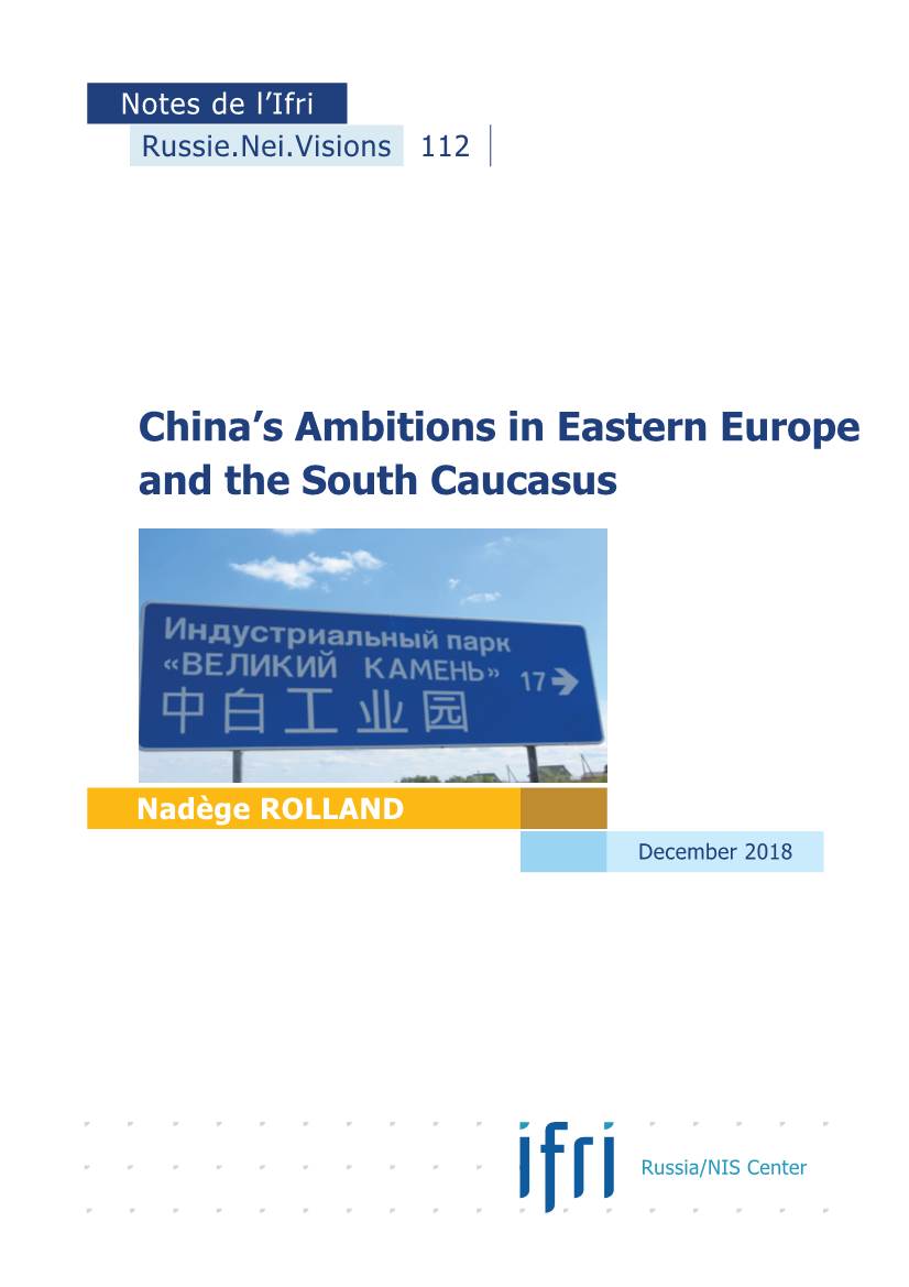 China's Ambitions in Eastern Europe and the South Caucasus