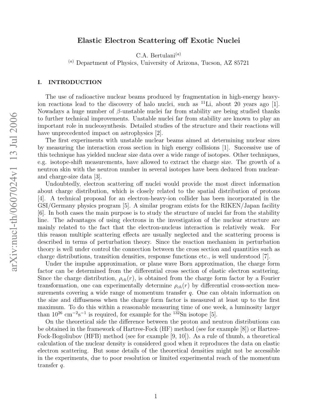 Elastic Electron Scattering Off Exotic Nuclei