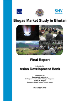 Biogas Market Study in Bhutan