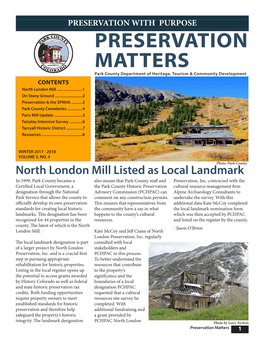 Preservation Matters Newsletter
