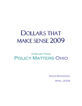 Dollars That Make Sense 2009