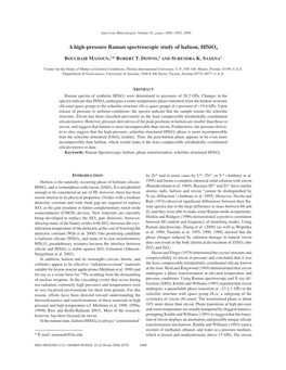 A High-Pressure Raman Spectroscopic Study of Hafnon, Hfsio4