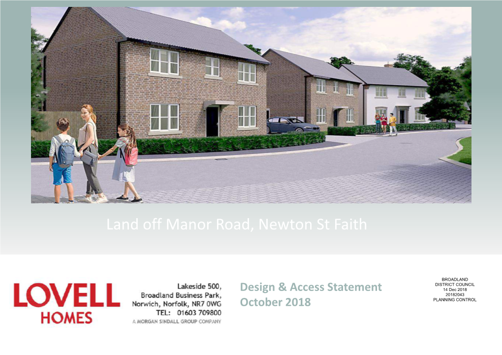 Land Off Manor Road, Newton St Faith