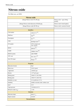 Nitrous Oxide 1 Nitrous Oxide