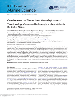 Trophic Ecology of Meso- and Bathypelagic Predatory Fishes In