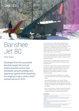 Banshee Jet 80 Product Sheet