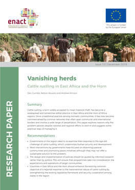 Vanishing Herds Cattle Rustling in East Africa and the Horn