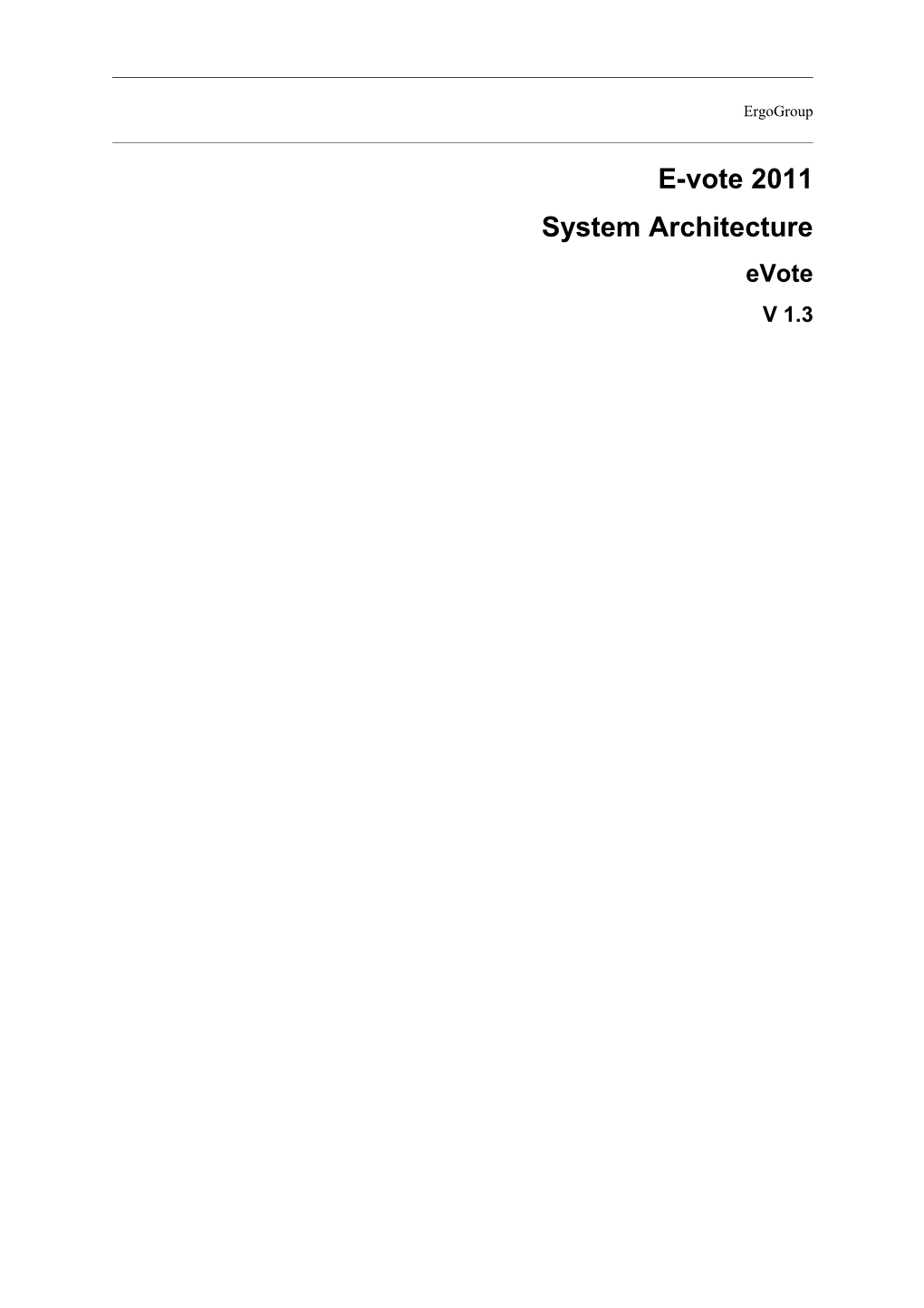 System Architecture Document