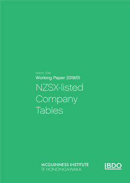 NZSX-Listed Company Tables