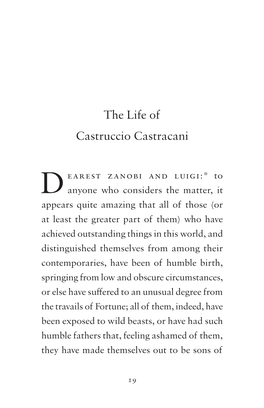 The Life of Castruccio Castracani
