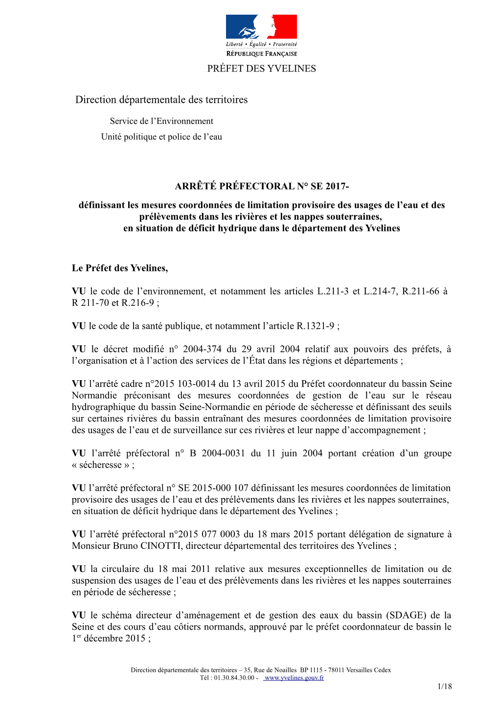 Direction Départementale Des Territoires