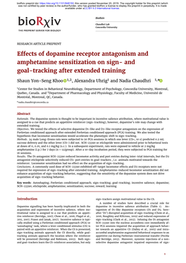 Effects of Dopamine Receptor Antagonism and Amphetamine Sensitization on Sign- and Goal-Tracking After Extended Training