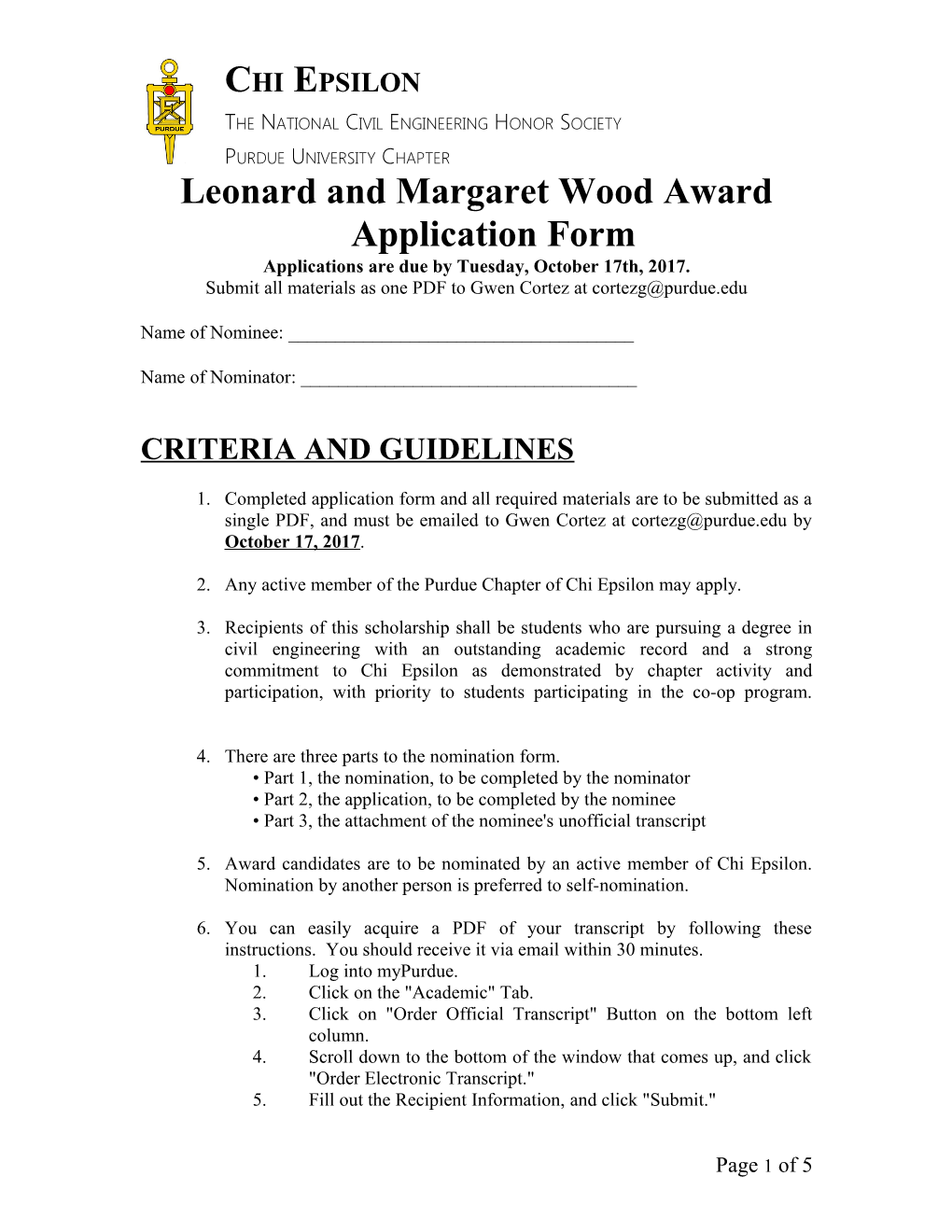 Wood Award Nomination