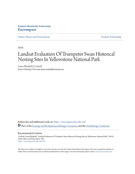 Landsat Evaluation of Trumpeter Swan Historical Nesting Sites In
