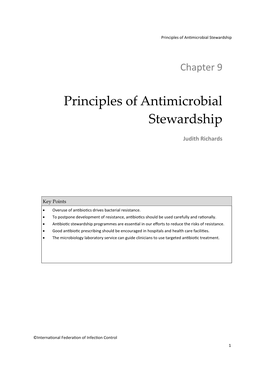 Principles of Antimicrobial Stewardship