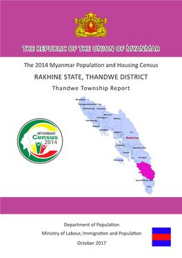 RAKHINE STATE, THANDWE DISTRICT Thandwe Township Report