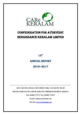 Confederation for Ayurvedic Renaissance-Keralam Limited