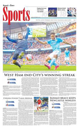 West Ham End City's Winning Streak