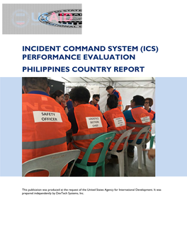 Incident Command System (Ics) Performance Evaluation Philippines